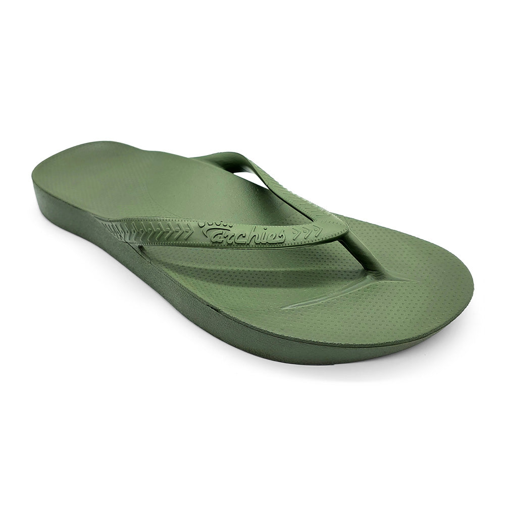 Archies Arch Support Thong Khaki Natural Fit Footwear