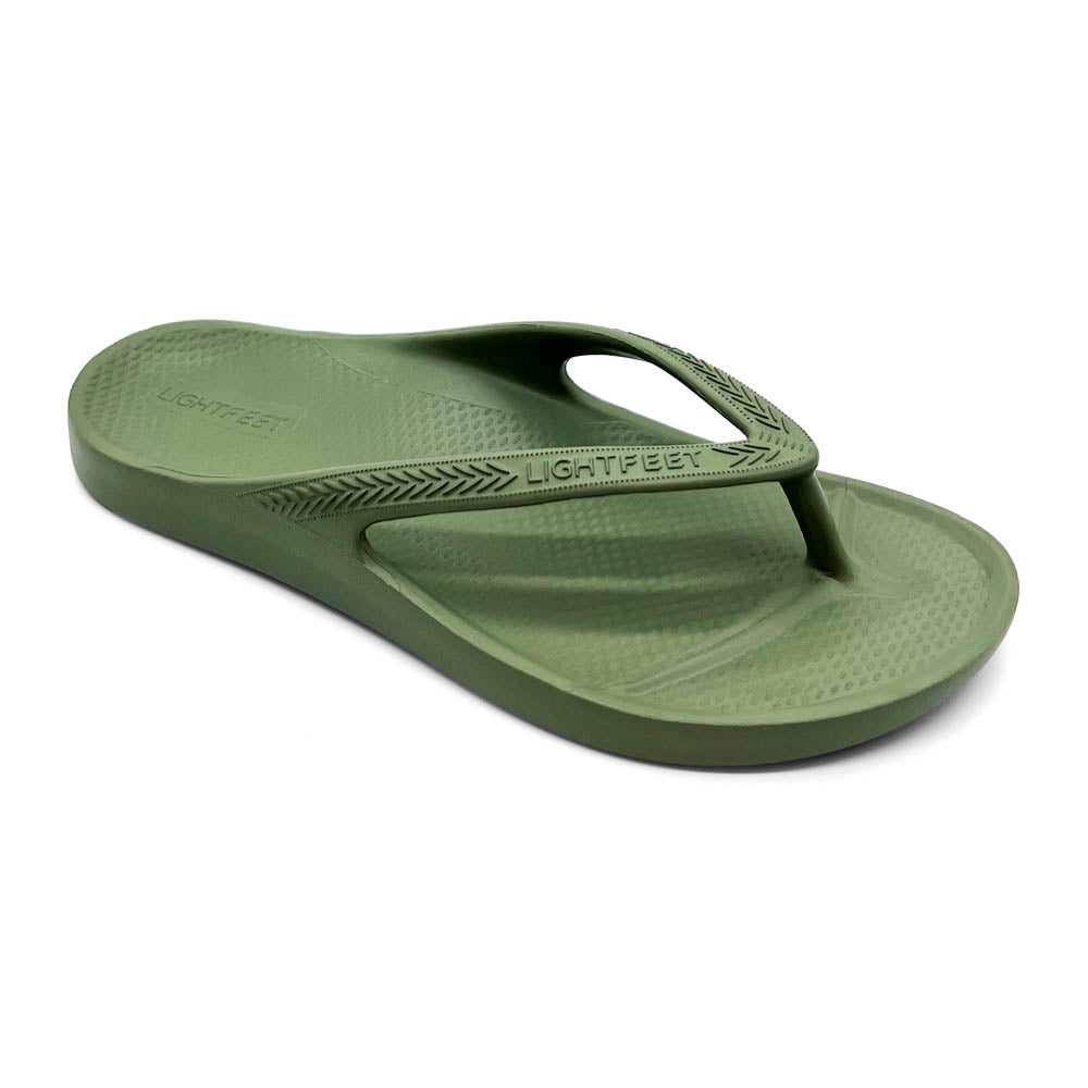 Lightfeet Revive Arch Support Thong Khaki Natural Fit Footwear