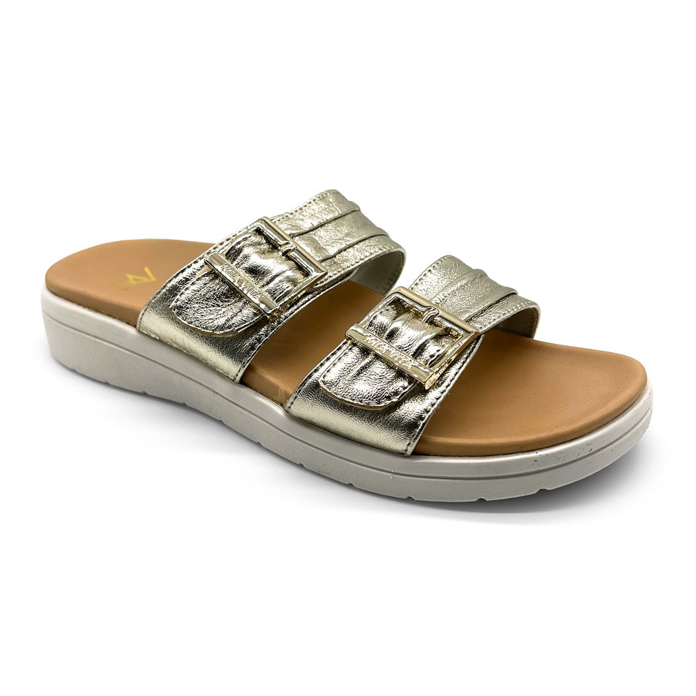 Mia Vita Women's Bowie Champaigne Natural Fit Footwear