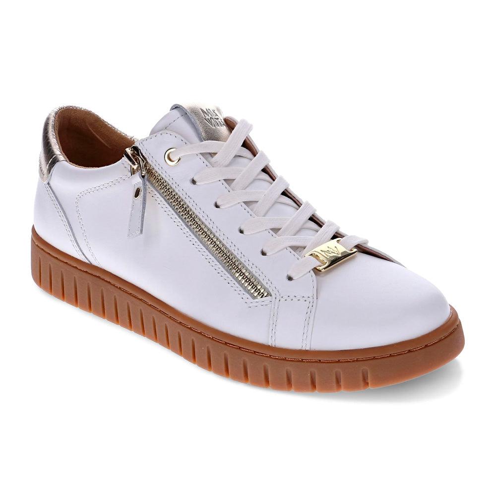 Mia Vita Women's Luna White/Tan Natural Fit Footwear