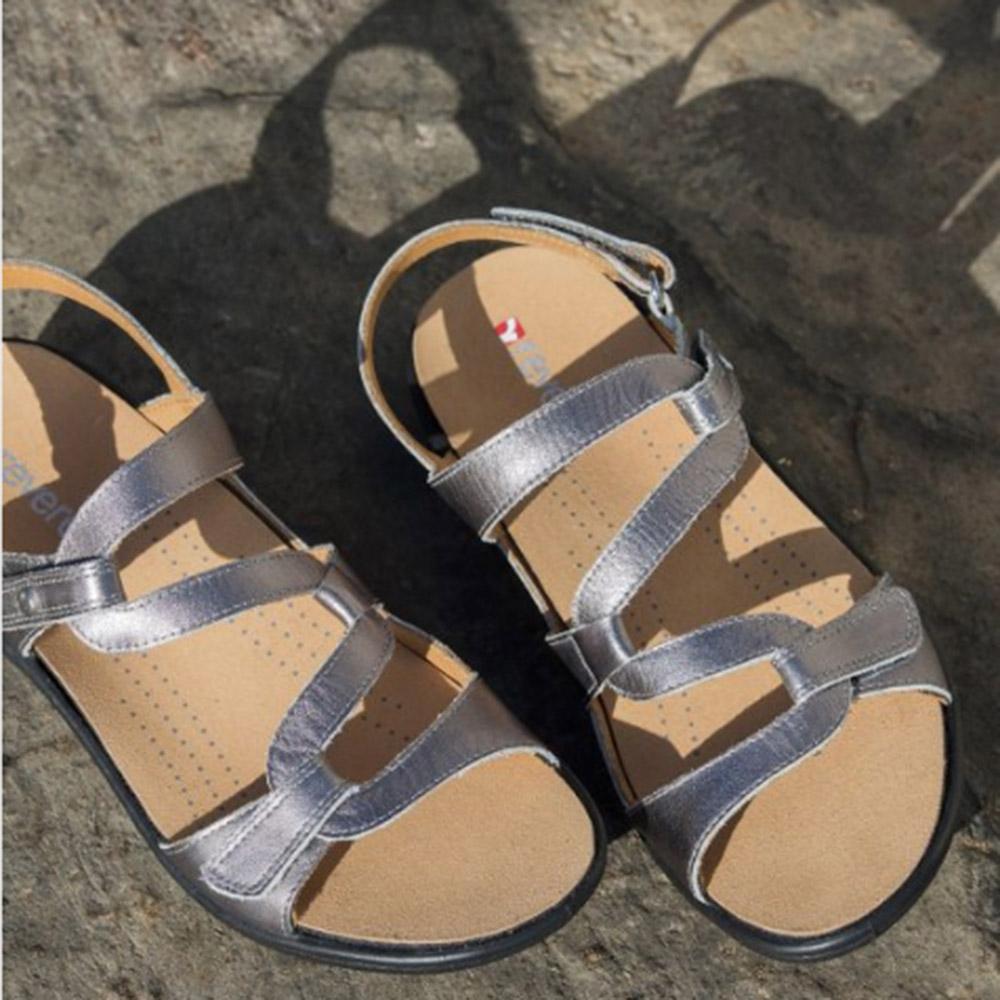 Revere Women's Miami Gunmetal Natural Fit Footwear