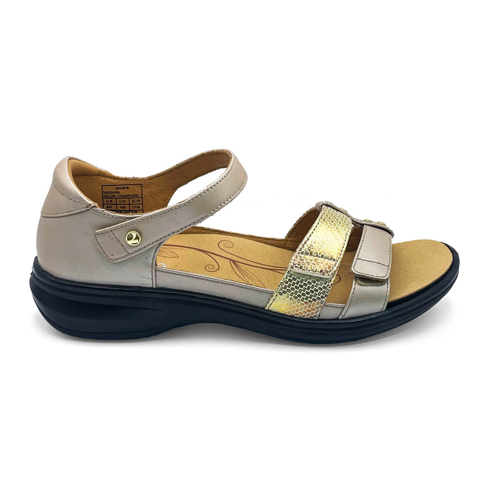 Revere Women's Negara Champagne Natural Fit Footwear