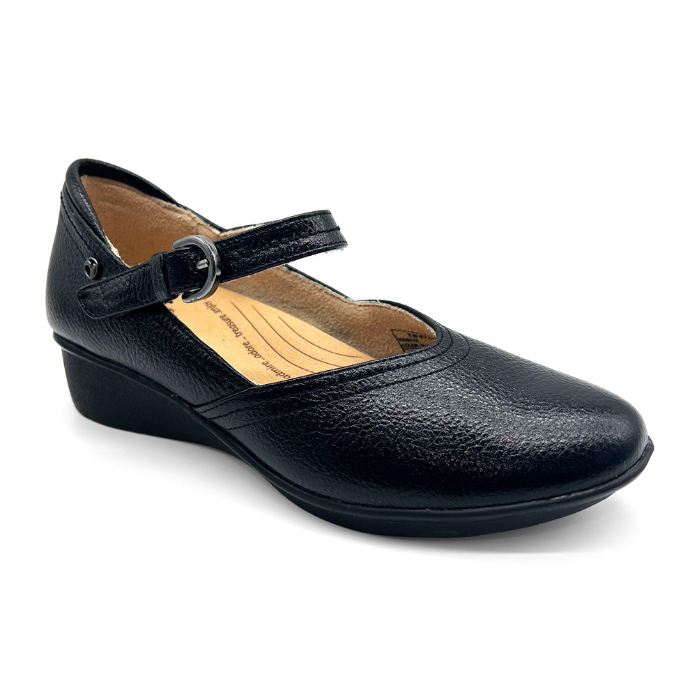Revere Women's Narita Black Pebble Natural Fit Footwear