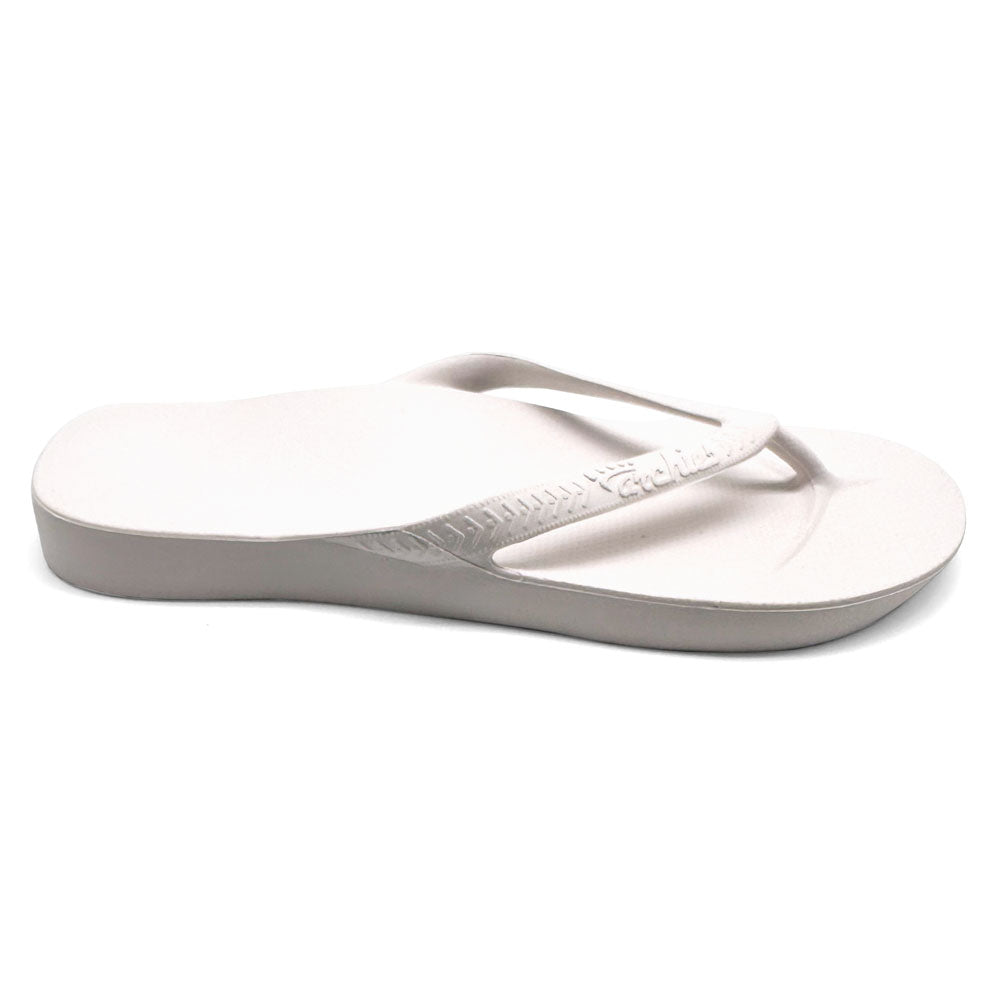 Archies Arch Support Thong White Natural Fit Footwear