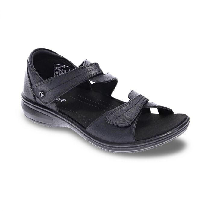Revere Women's Geneva Black Natural Fit Footwear