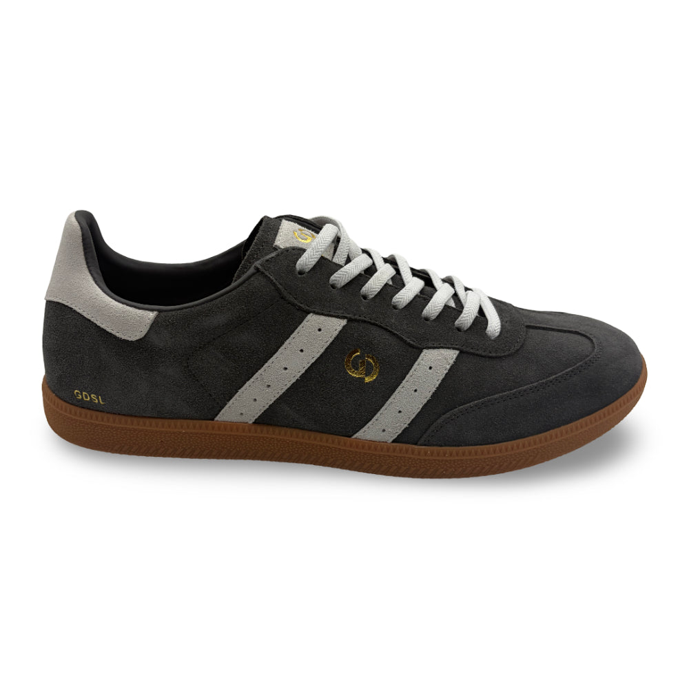 Goodsole Men's 2001 Parallel Charcoal Grey/White Suede