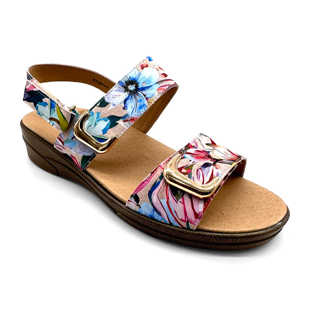 Klouds Women's Elegance Print Hibiscus Natural Fit Footwear