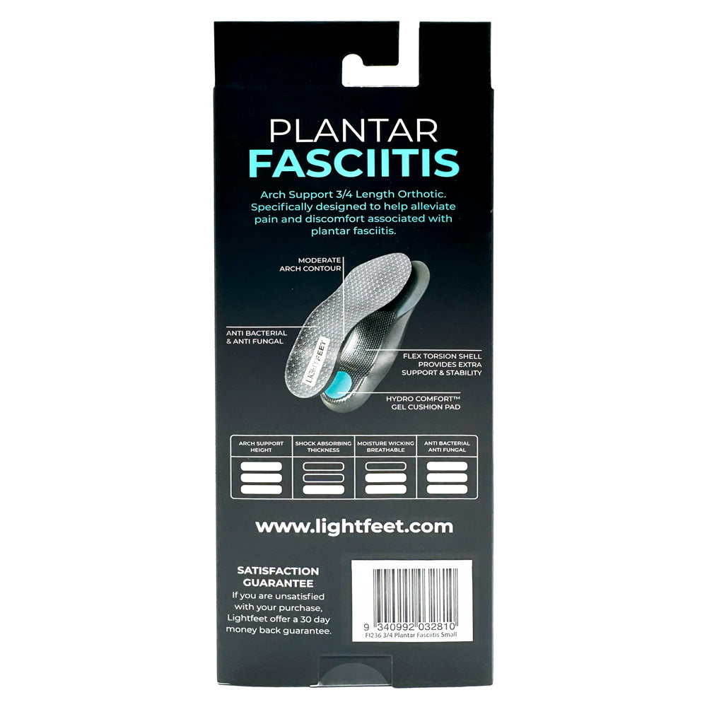 Lightfeet Plantar Fasciitis 3/4 Insole Natural Fit Footwear