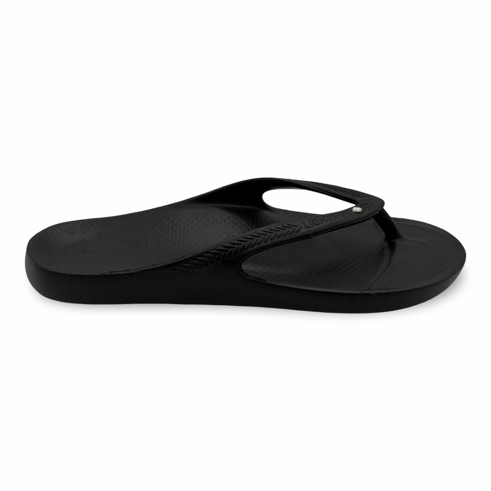 Lightfeet Revive Arch Support Thong Black Diamante
