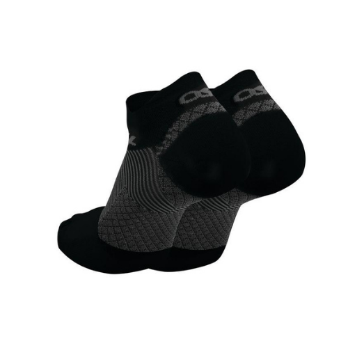 OS1st FS4 Plantar Fasciitis Sock - No Show Black Natural Fit Footwear