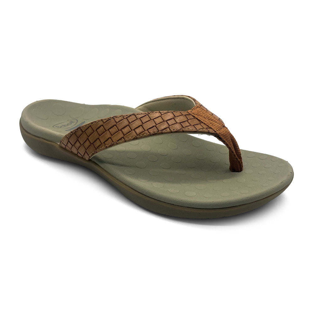 Scholl Orthaheel Women's Sonoma II Brick Brown Natural Fit Footwear