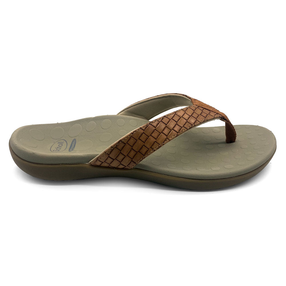 Scholl Orthaheel Women's Sonoma II Brick Brown Natural Fit Footwear