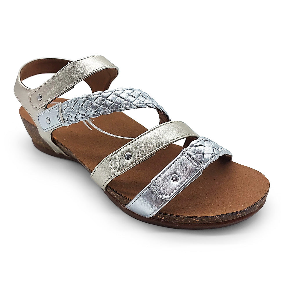 Scholl Orthaheel Women's Josie Metallic Multi Natural Fit Footwear