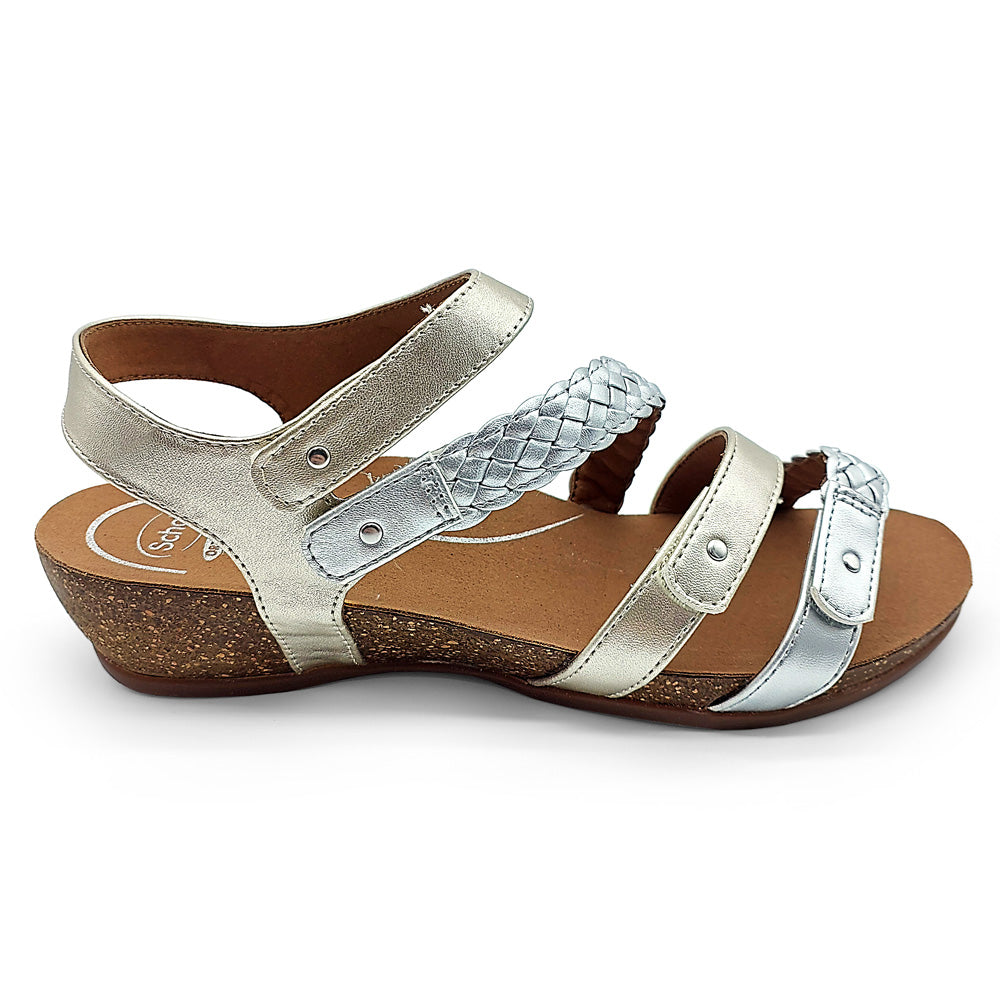 Scholl Orthaheel Women's Josie Metallic Multi Natural Fit Footwear