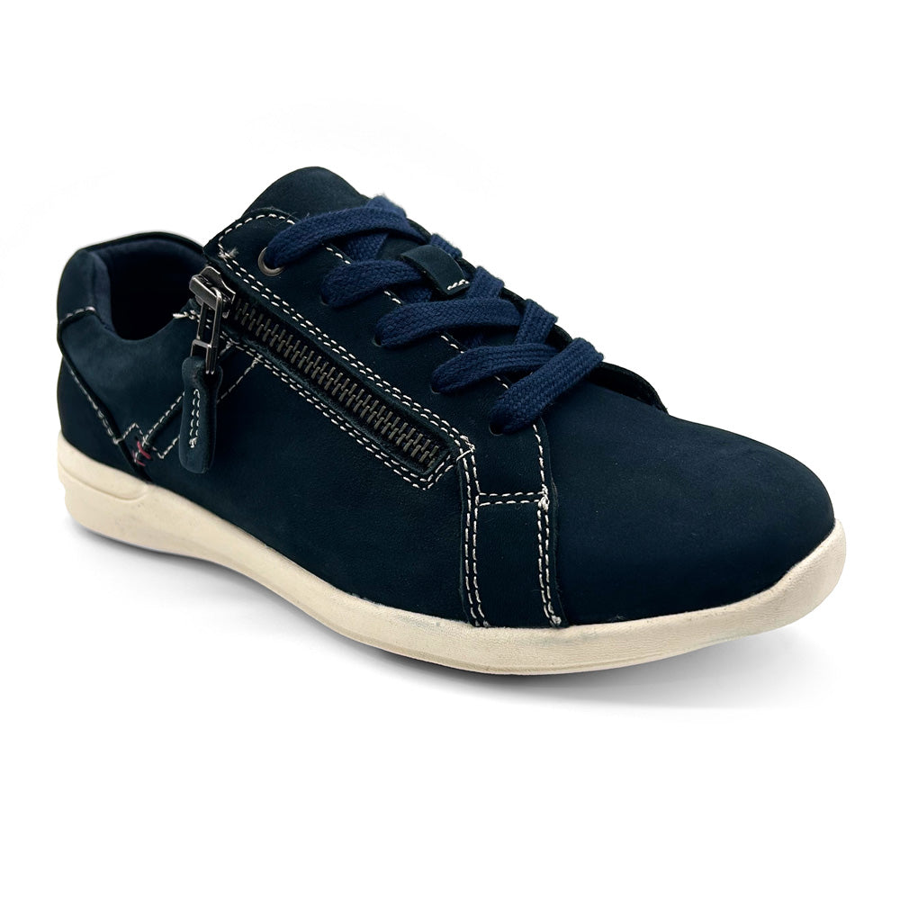 Scholl Orthaheel Women's North Navy Nubuck Natural Fit Footwear