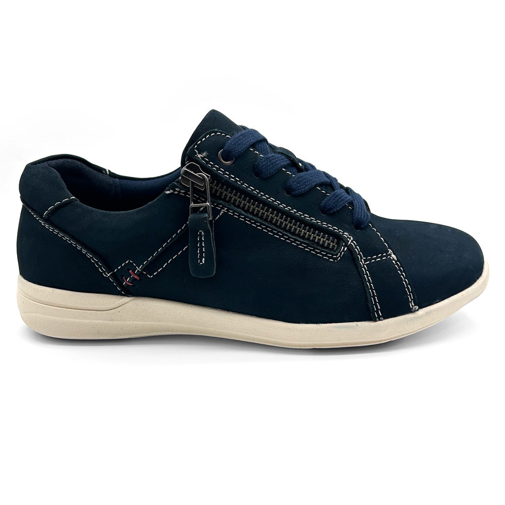 Scholl Orthaheel Women's North Navy Nubuck Natural Fit Footwear