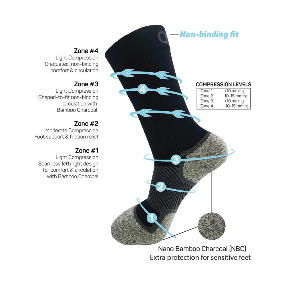 OS1st WP4 Wellness Performance Crew Sock White Natural Fit Footwear