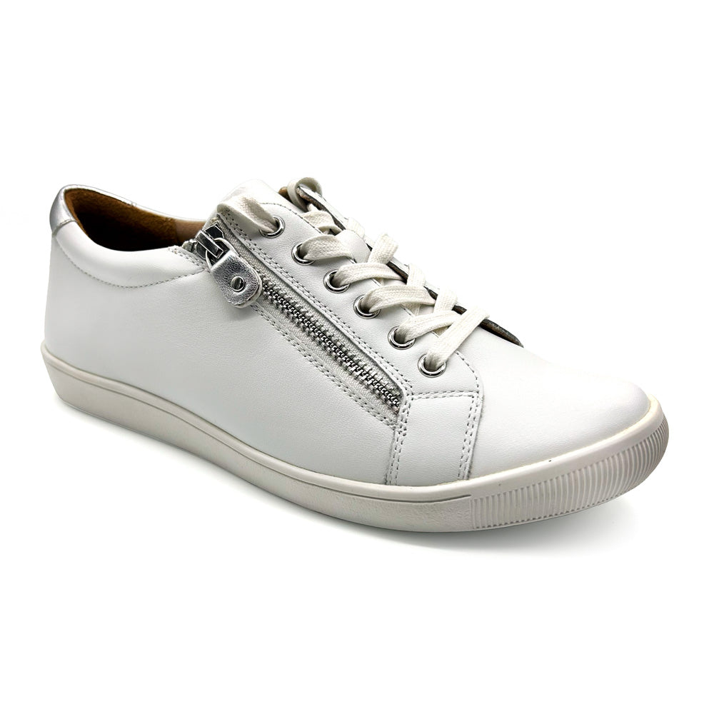 Ziera Women's Diann XF-ZR White/Silver Natural Fit Footwear