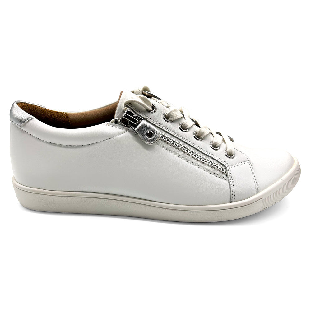 Ziera Women's Diann XF-ZR White/Silver Natural Fit Footwear