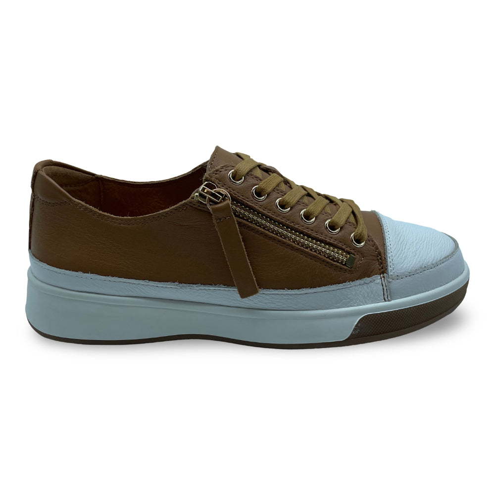 Ziera Women's Alfena XF-ZR White/Dark Tan