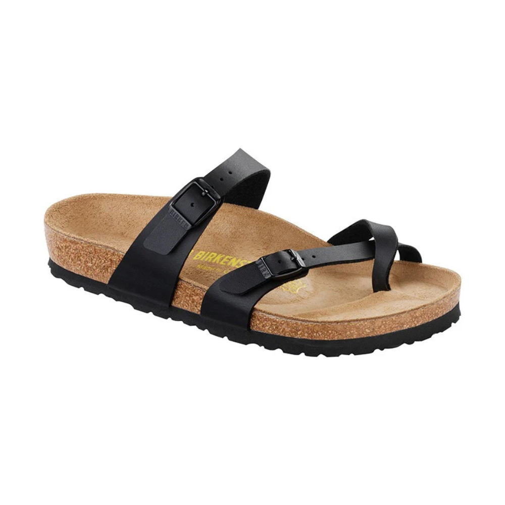 Birkenstock Mayari Birko Flor Black  Natural Fit Footwear