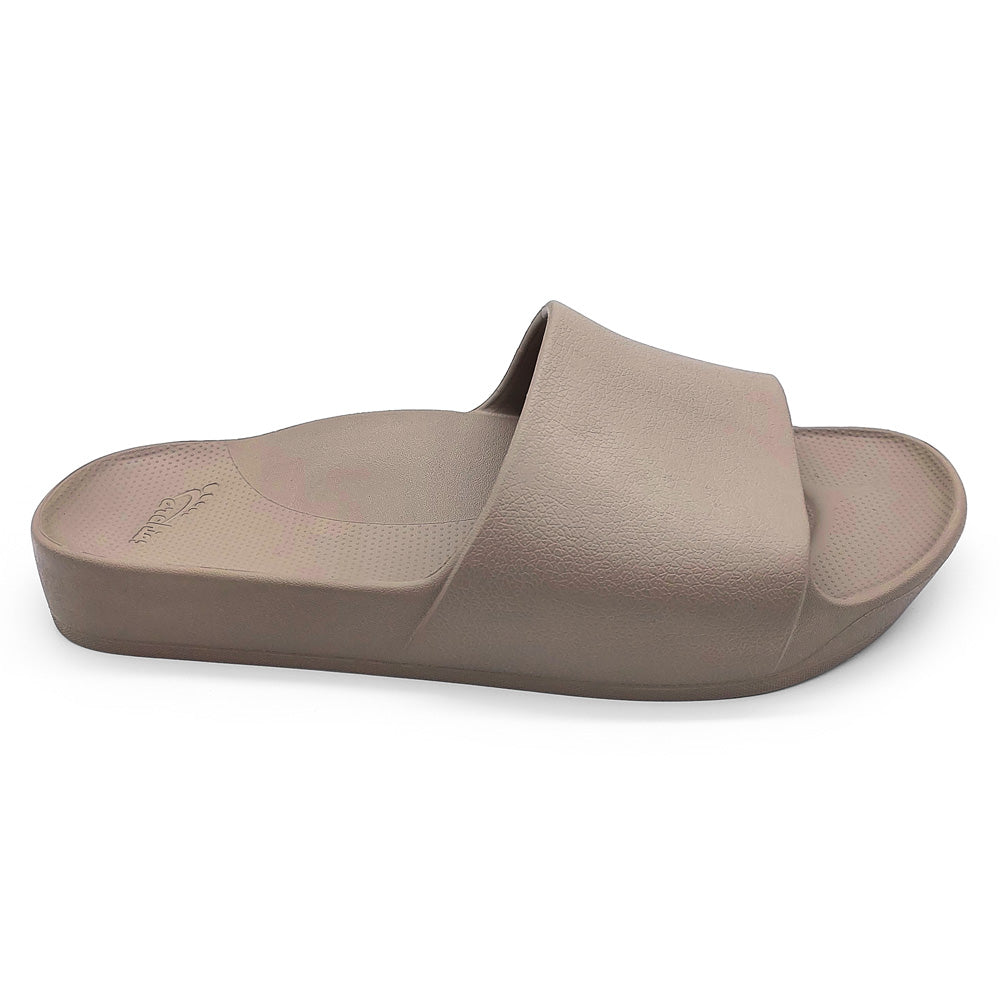 Archies Arch Support Slides Taupe  Natural Fit Footwear