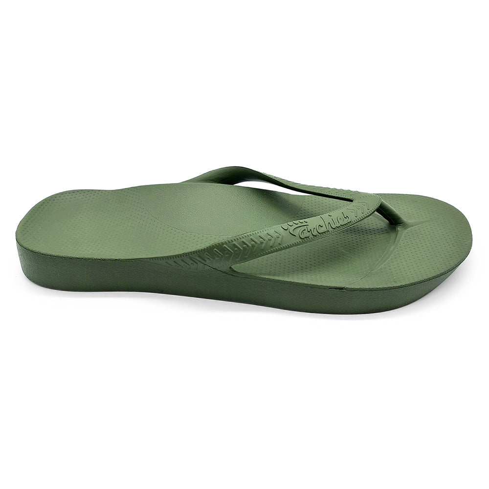 Archies Arch Support Thong Khaki  Natural Fit Footwear