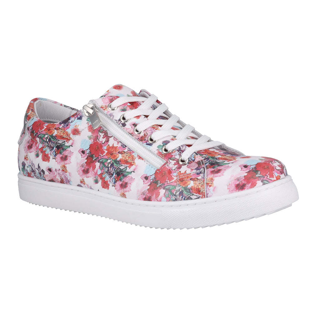Cabello Women's Cabli Upbeat White Floral  Natural Fit Footwear