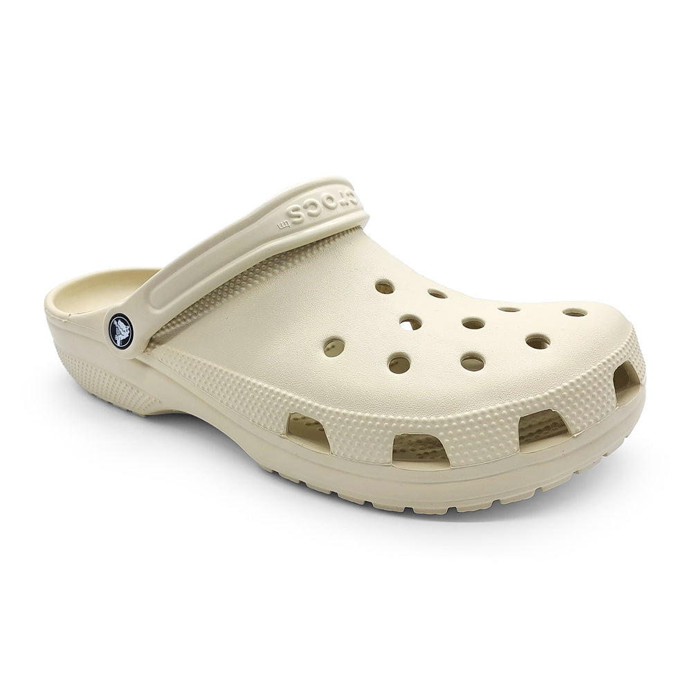 Crocs Unisex 10001-2Y2 Classic Clog Bone  Natural Fit Footwear