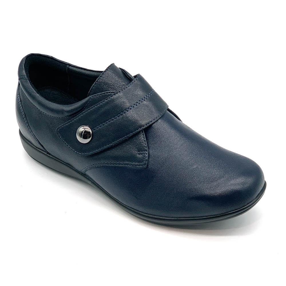 Klouds Women's Whisper Plain Navy Stretch  Natural Fit Footwear