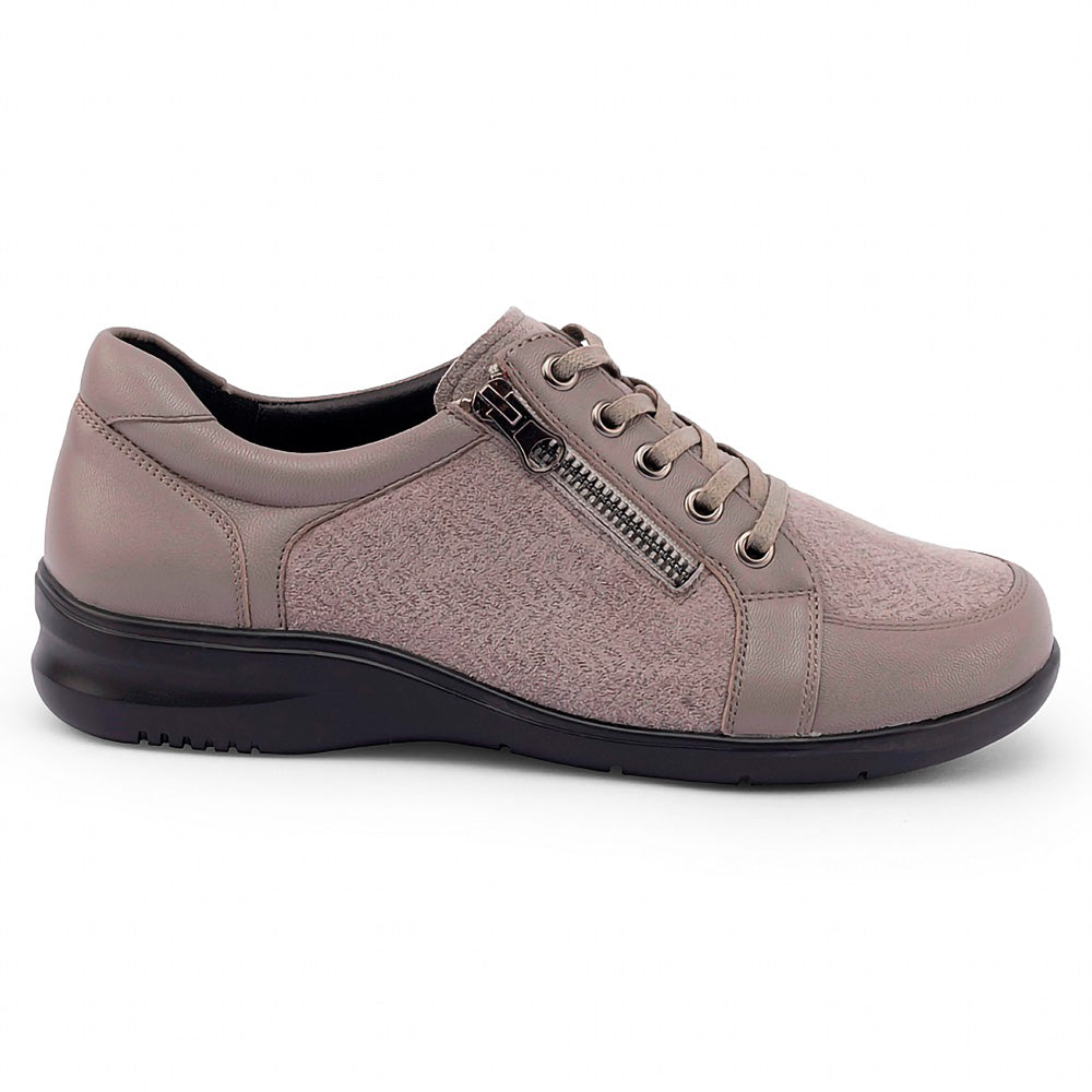Klouds Women's Jaslyn Taupe Print Stretch  Natural Fit Footwear
