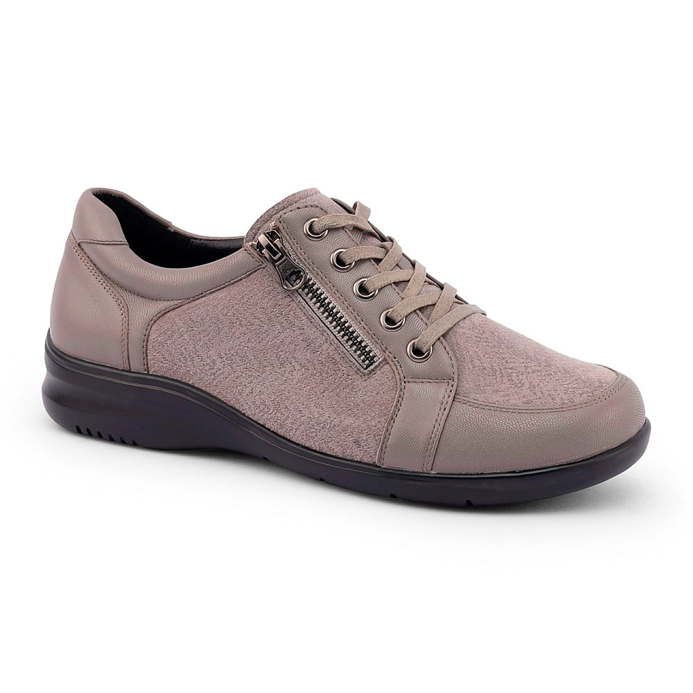 Klouds Women's Jaslyn Taupe Print Stretch  Natural Fit Footwear