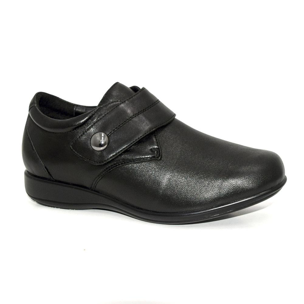 Klouds Women's Whisper XW Plain Black Stretch  Natural Fit Footwear