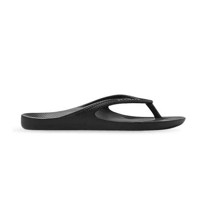 Lightfeet Revive Arch Support Thong Black  Natural Fit Footwear