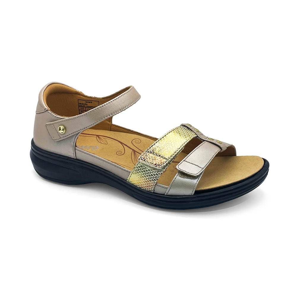 Revere Women's Negara Champagne  Natural Fit Footwear