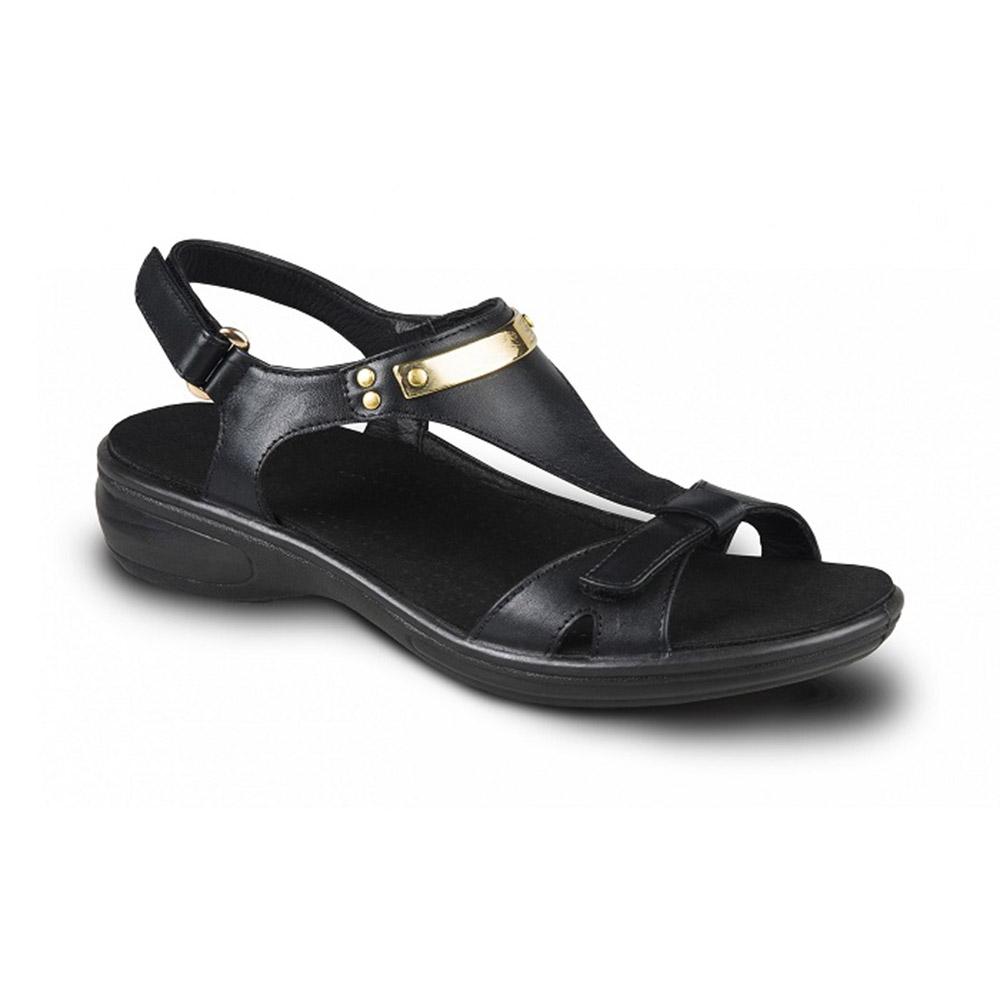 Revere Women's Santa Monica Black  Natural Fit Footwear
