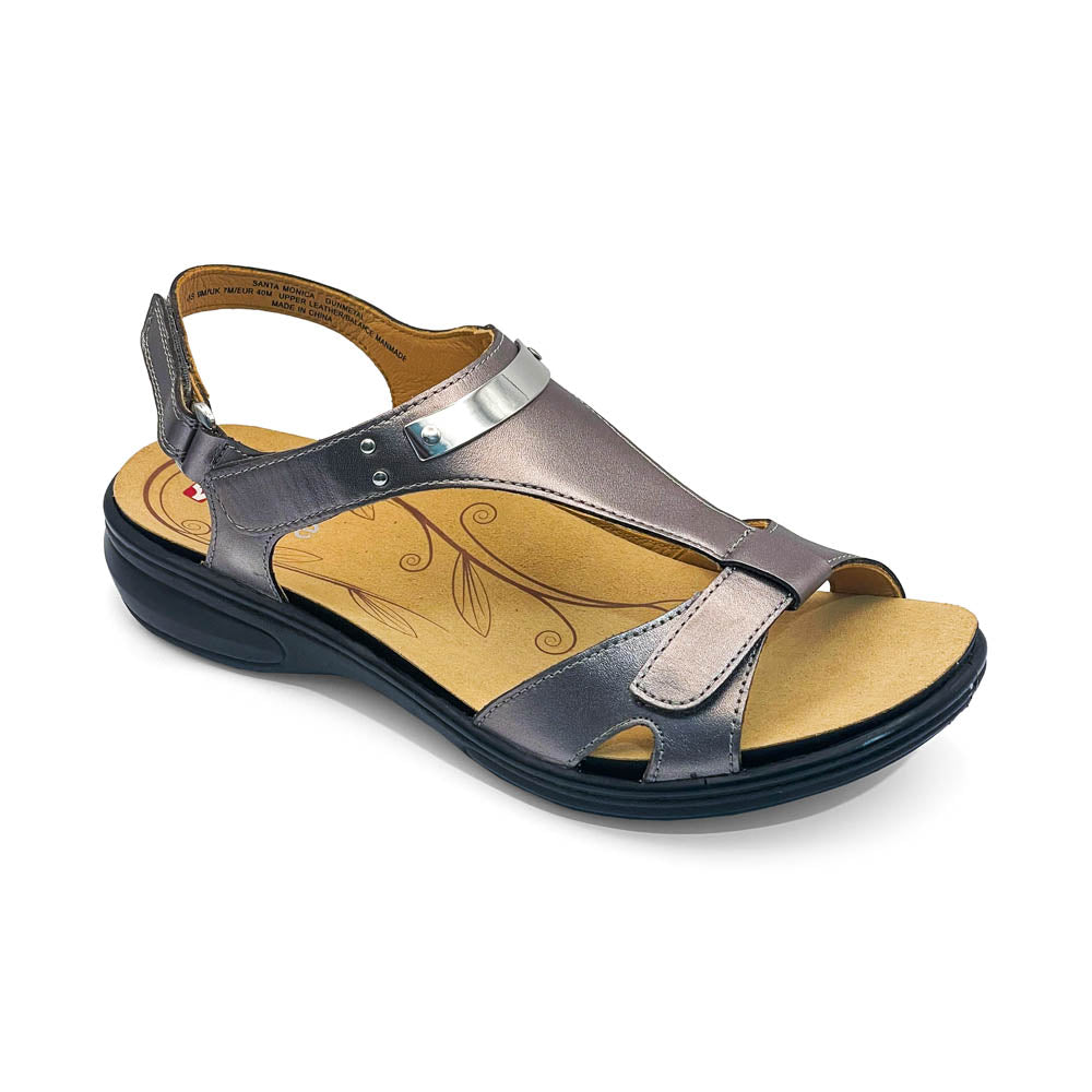 Revere Women's Santa Monica Gunmetal  Natural Fit Footwear