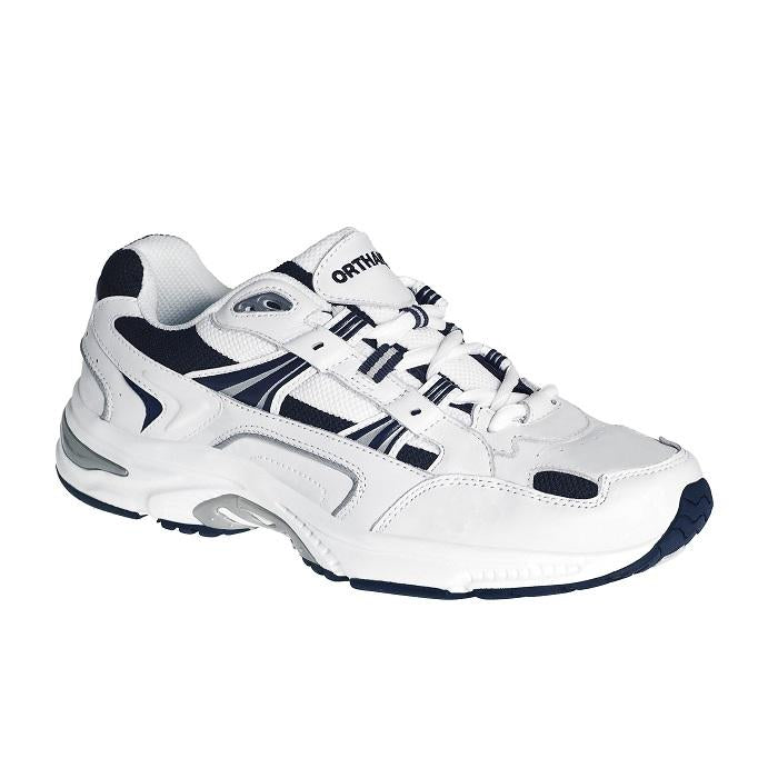 Scholl Orthaheel Men's X-Trainer White/Navy  Natural Fit Footwear