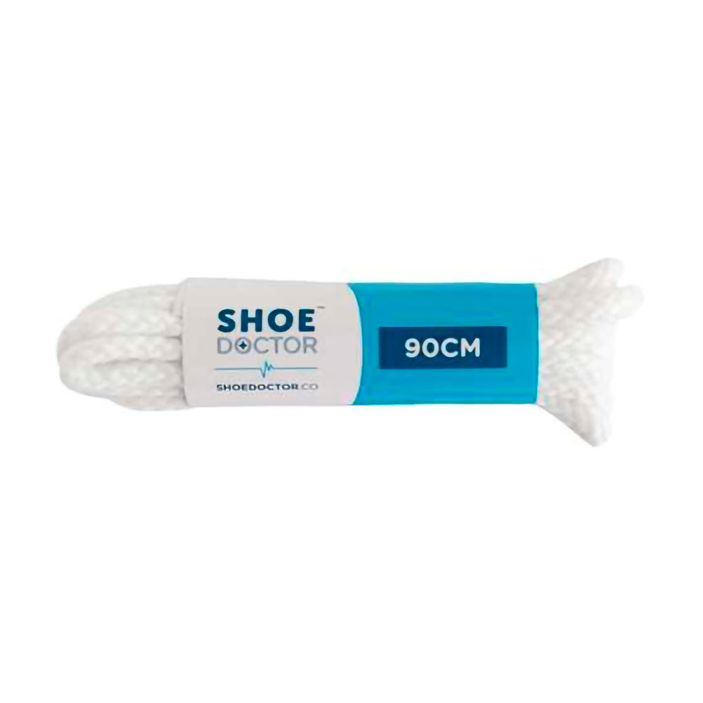 Shoe Doctor Shoe Lace Corded 90cm White  Natural Fit Footwear