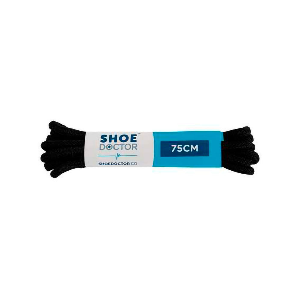 Shoe Doctor Shoe Lace Fine Round 75cm Black  Natural Fit Footwear