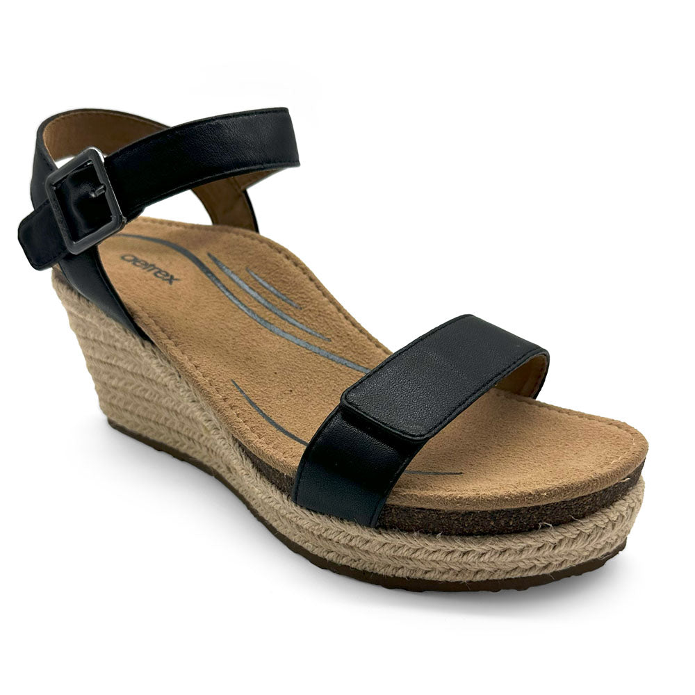 Aetrex Women's Sydney Black  Natural Fit Footwear