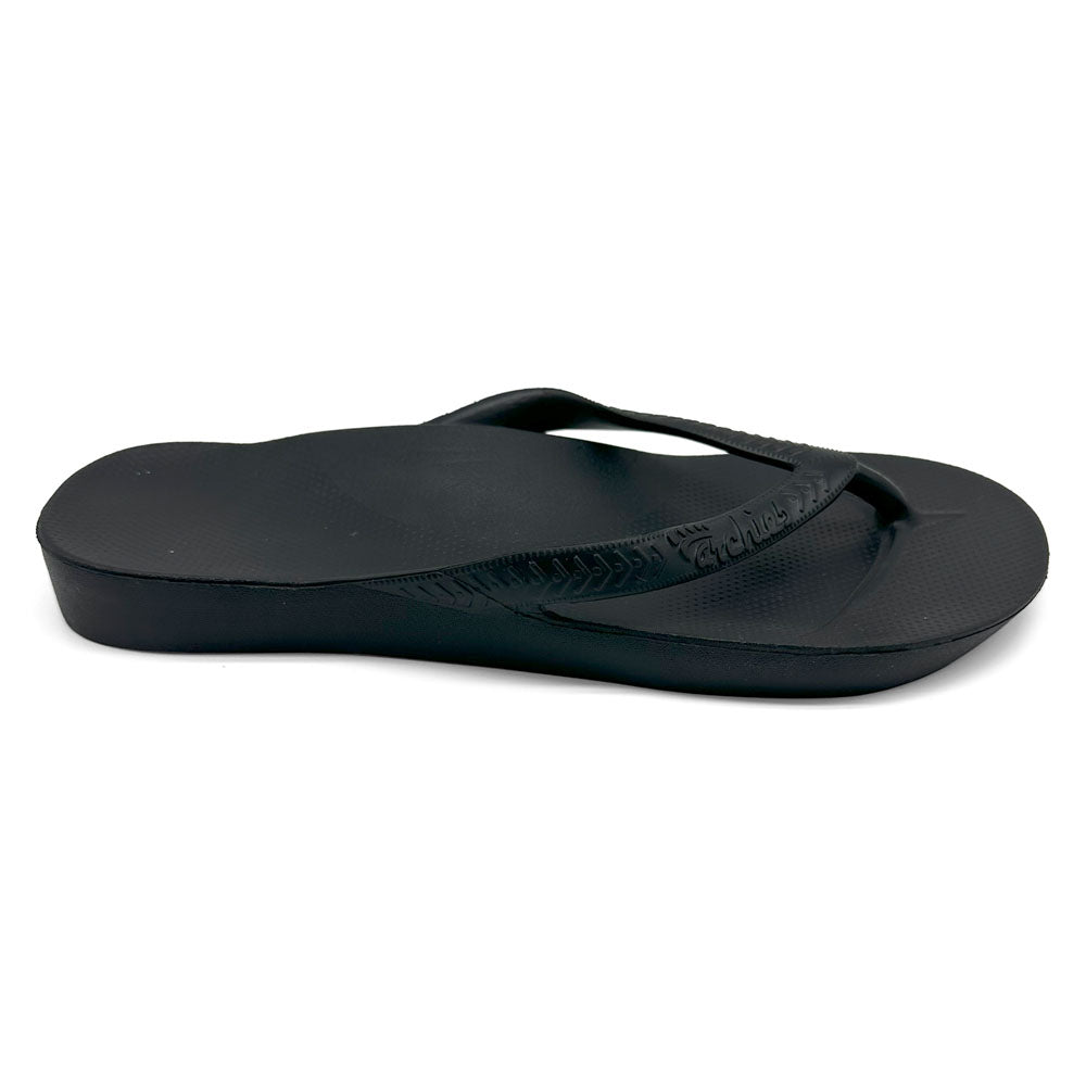 Archies Arch Support Thong Black  Natural Fit Footwear