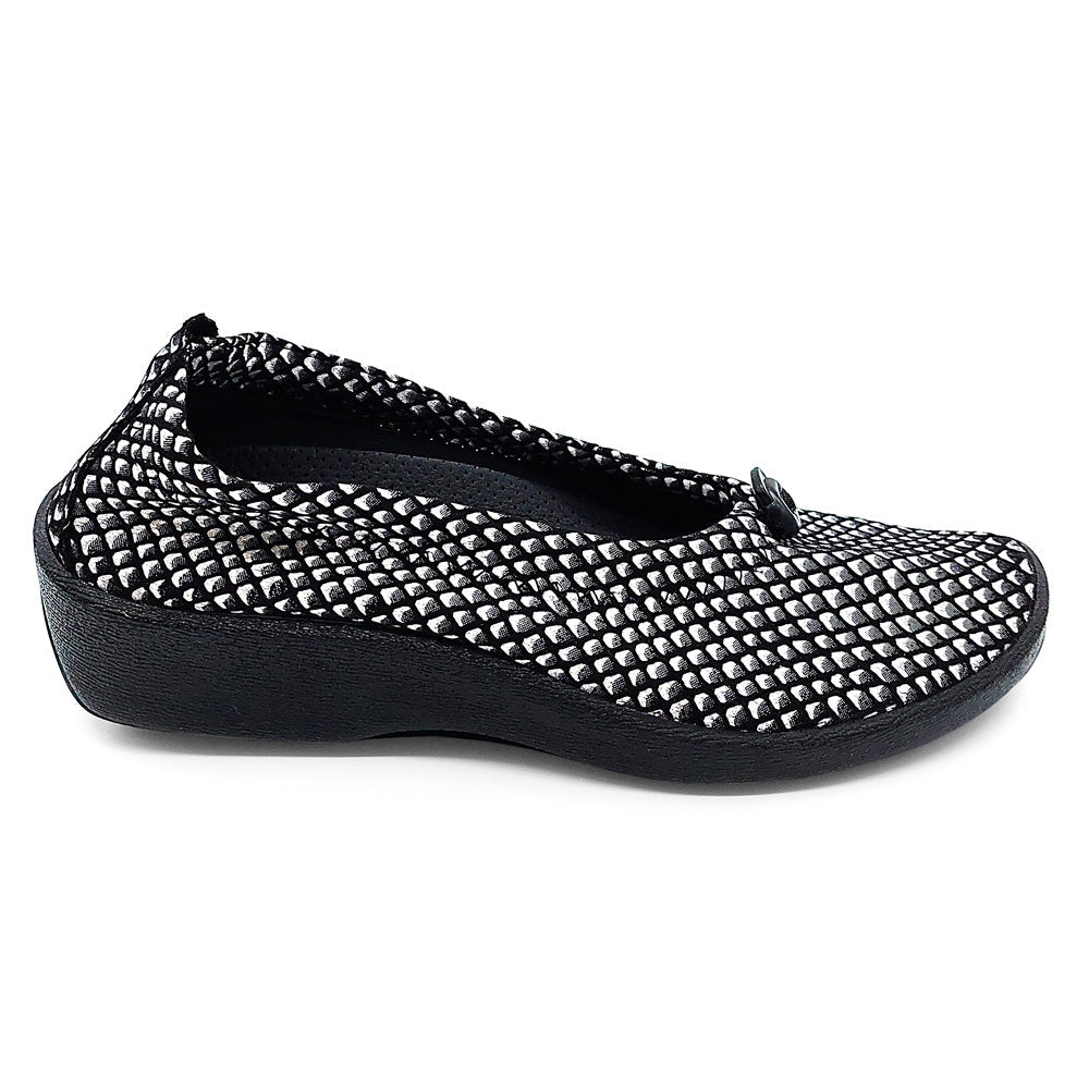 Arcopedico Women's L14 Black/White Diamond  Natural Fit Footwear