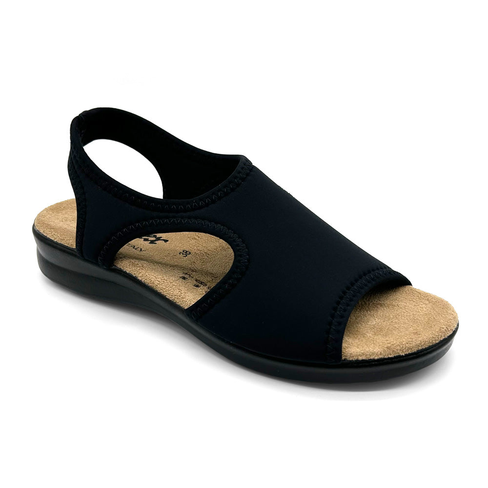 Cabello Women's Sicily Black  Natural Fit Footwear