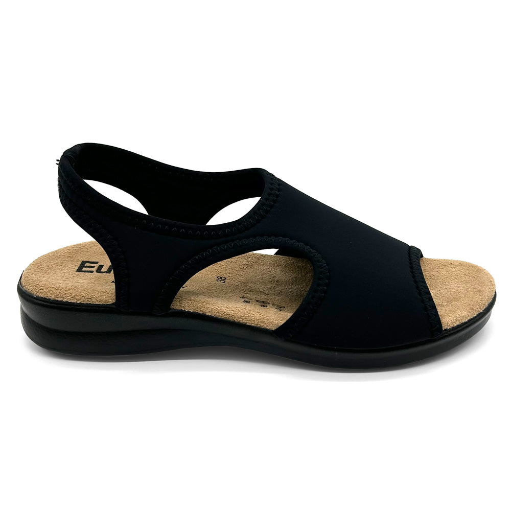 Cabello Women's Sicily Black  Natural Fit Footwear