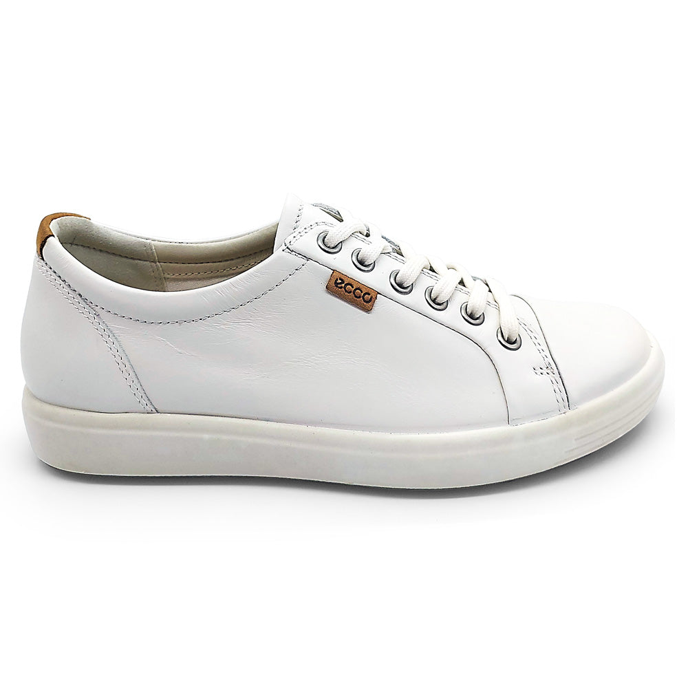 ECCO Women's Soft 7 White Droid  Natural Fit Footwear