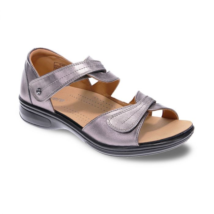 Revere Women's Geneva Gunmetal  Natural Fit Footwear