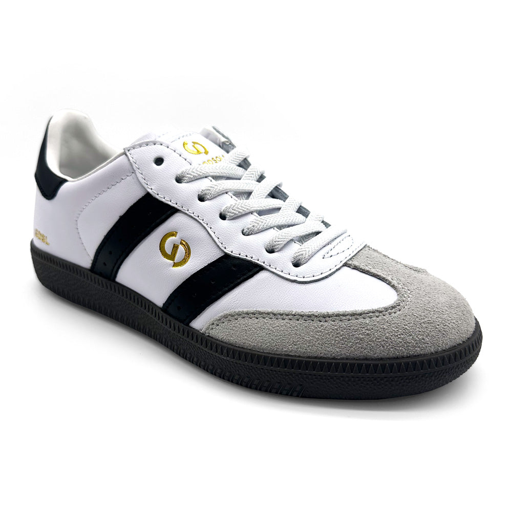 Goodsole Women's 2001 Parallel White Black Leather