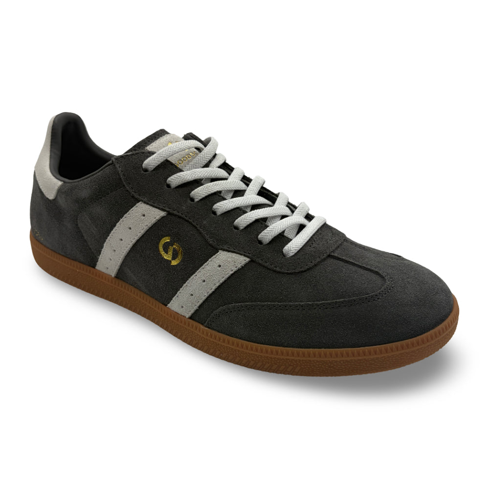 Goodsole Men's 2001 Parallel Charcoal Grey/White Suede