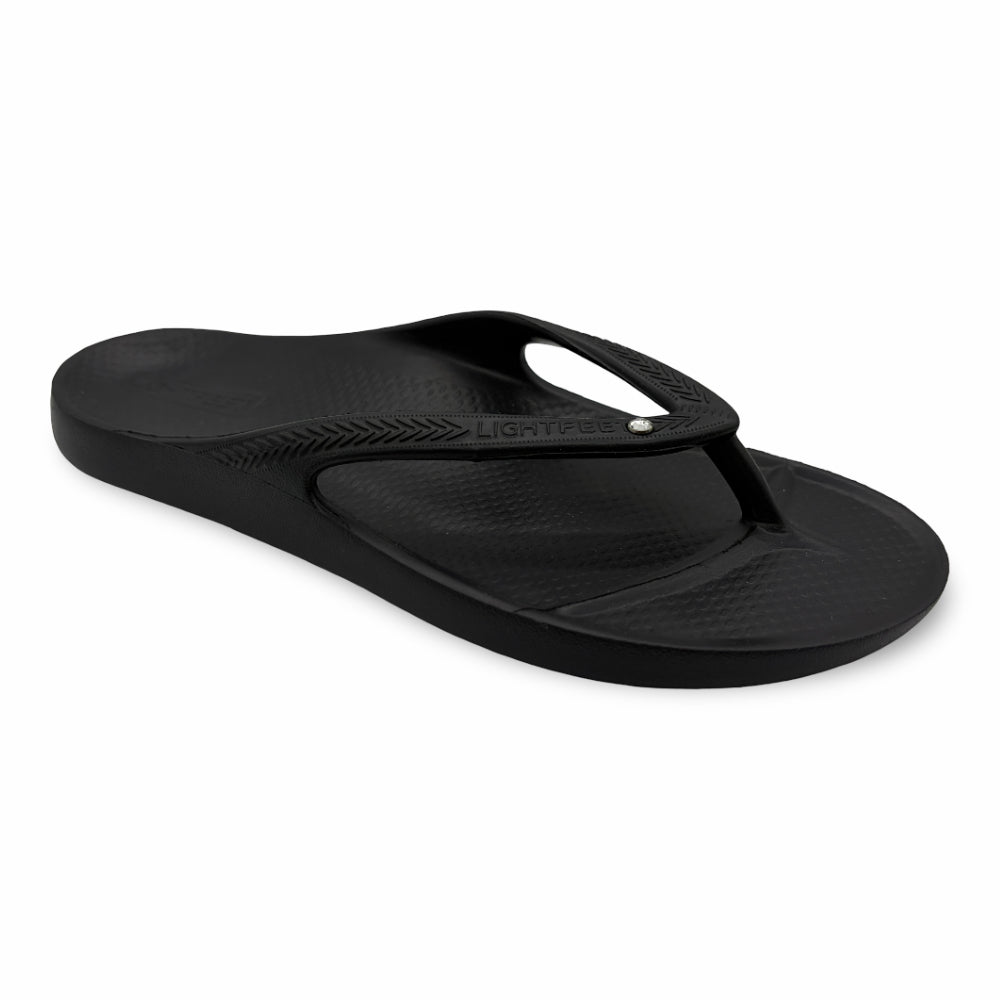 Lightfeet Revive Arch Support Thong Black Diamante